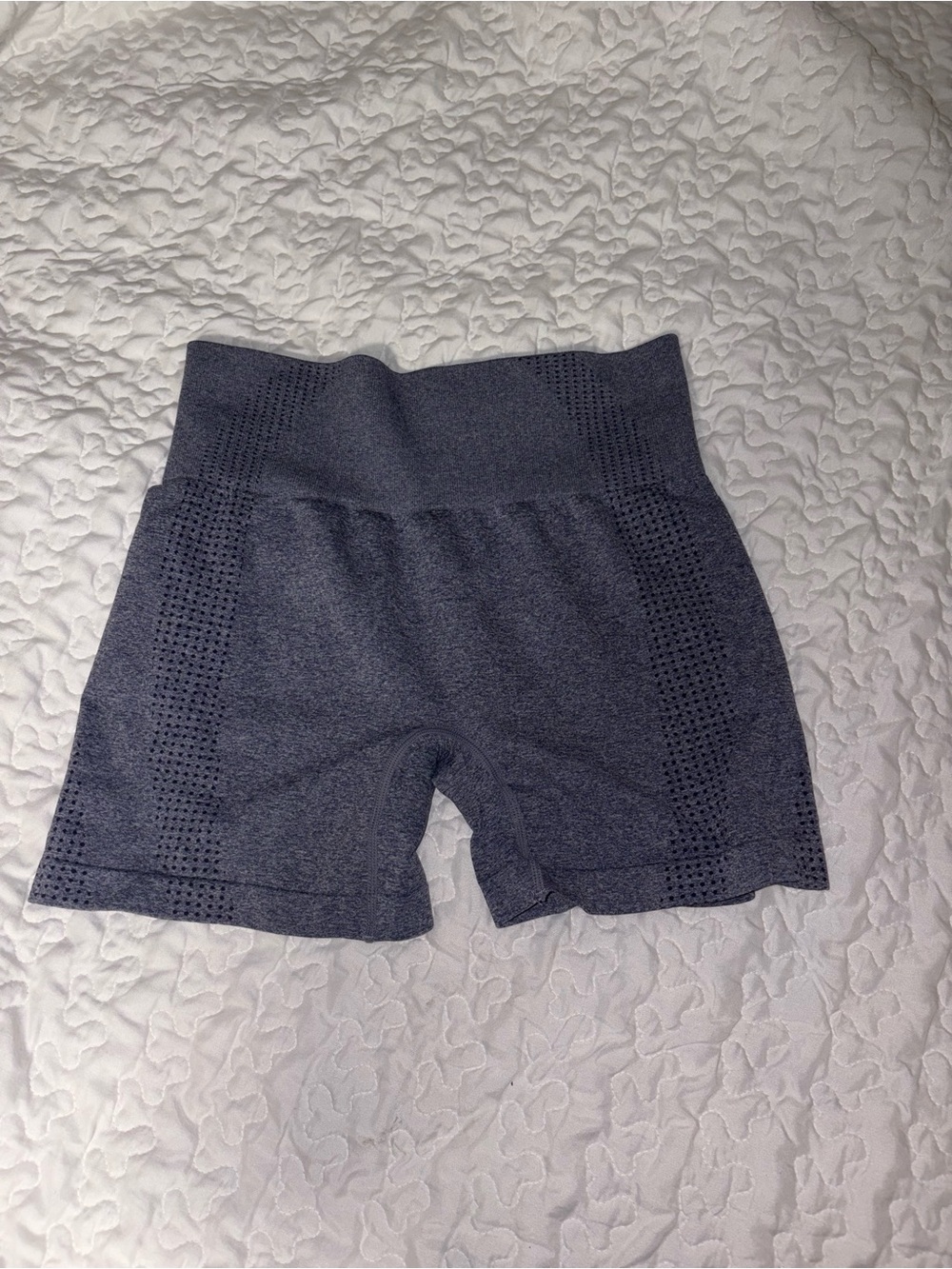 SHEIN Blue High-Waist Seamless Athletic Shorts